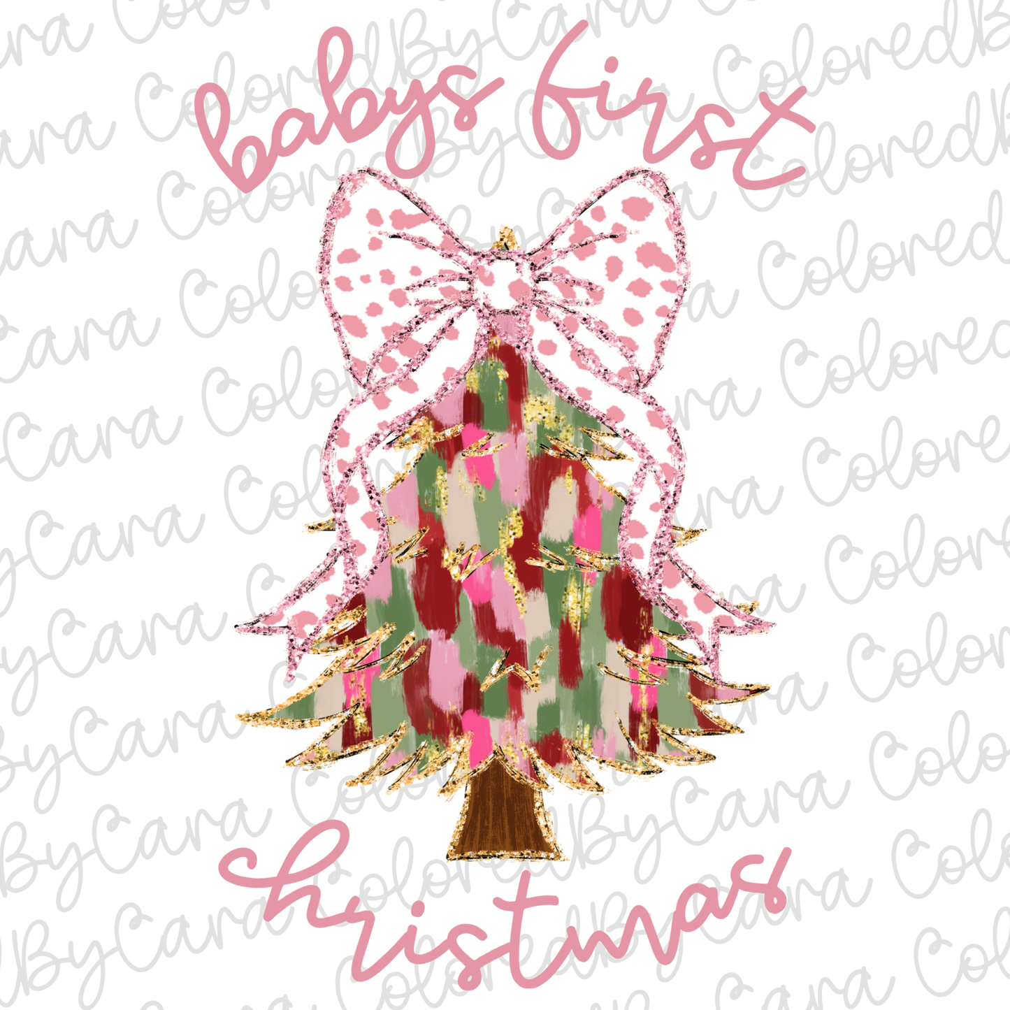 Babies First Christmas Tree PNG File