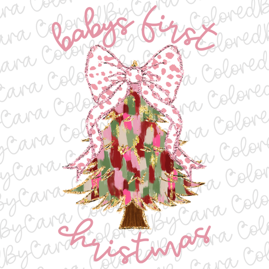 Babies First Christmas Tree PNG File