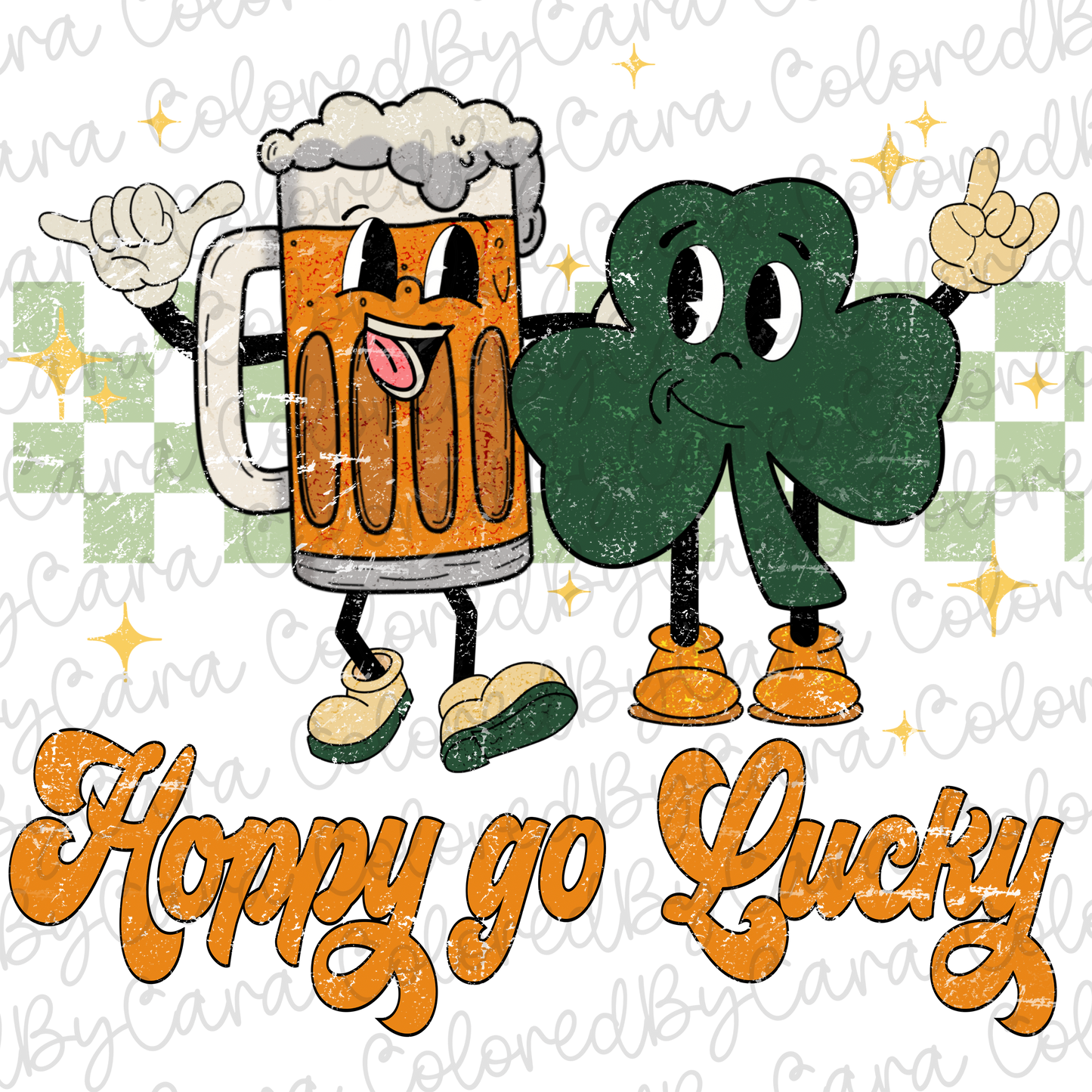 Retro Hoppy Go Lucky PNG File