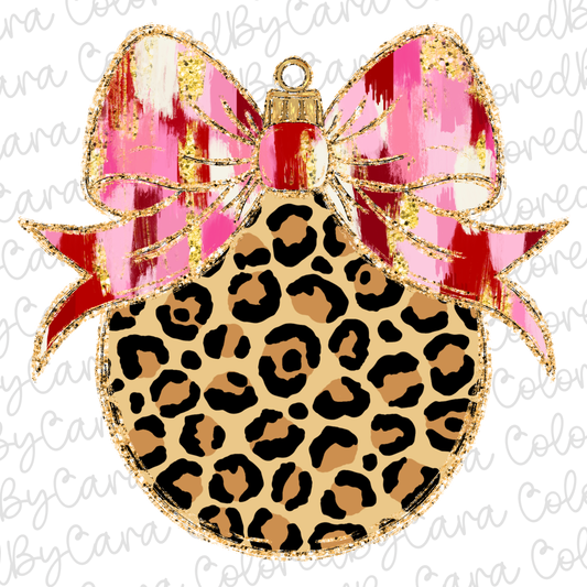 Cheetah Ornament Christmas PNG File