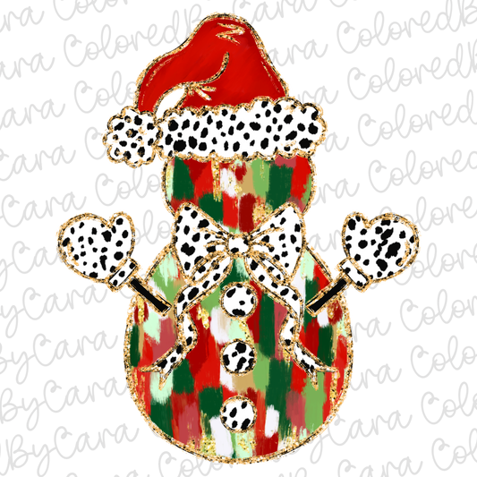 Christmas Coquette Snowman PNG File