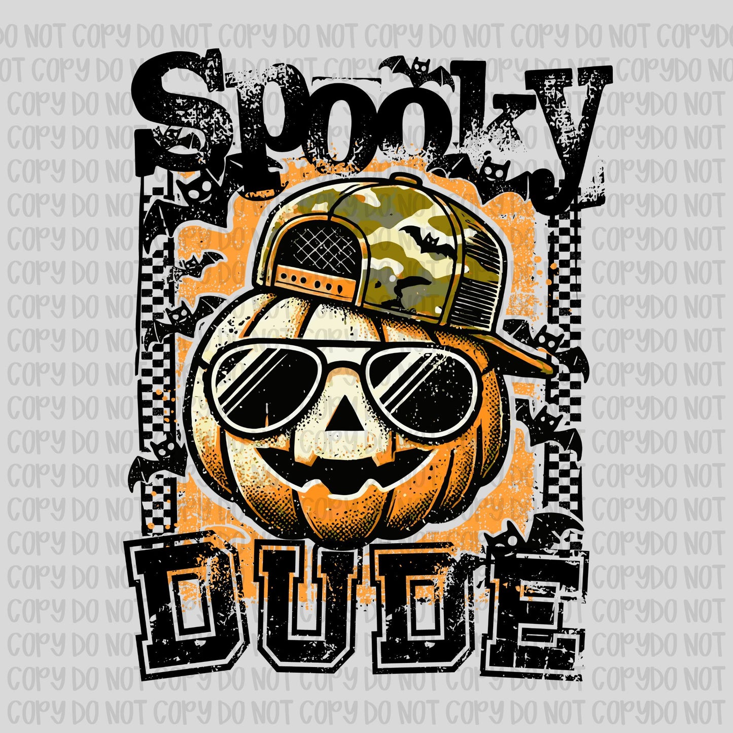 Spooky Dude- Black Text