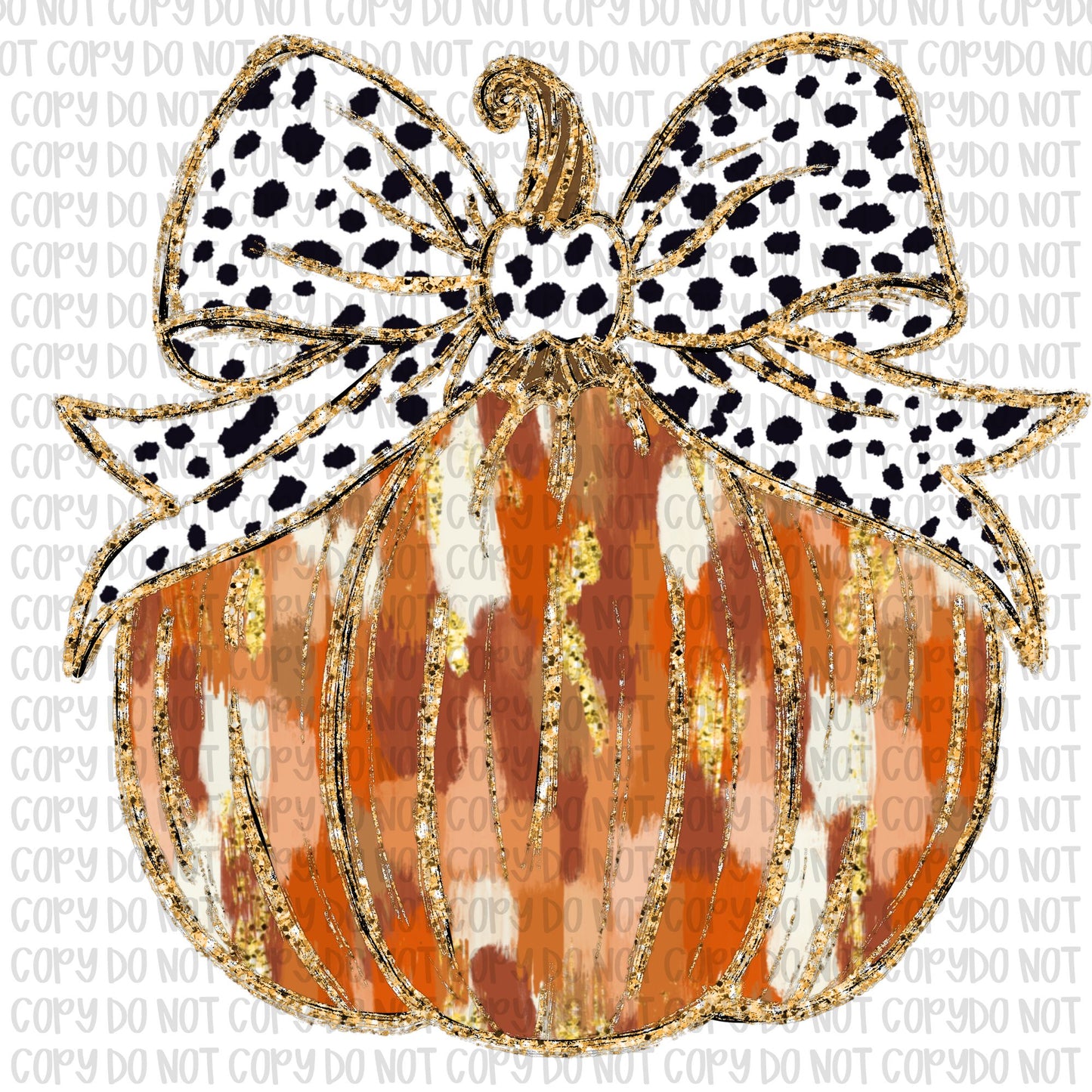 Oranges Brushstroke Coquette Pumpkin