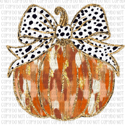 Oranges Brushstroke Coquette Pumpkin