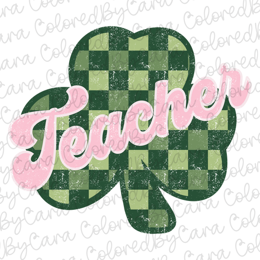 Teacher Clover St. Patricks Day PNG File