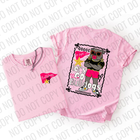 Glam Preppy Pink Bulldogs