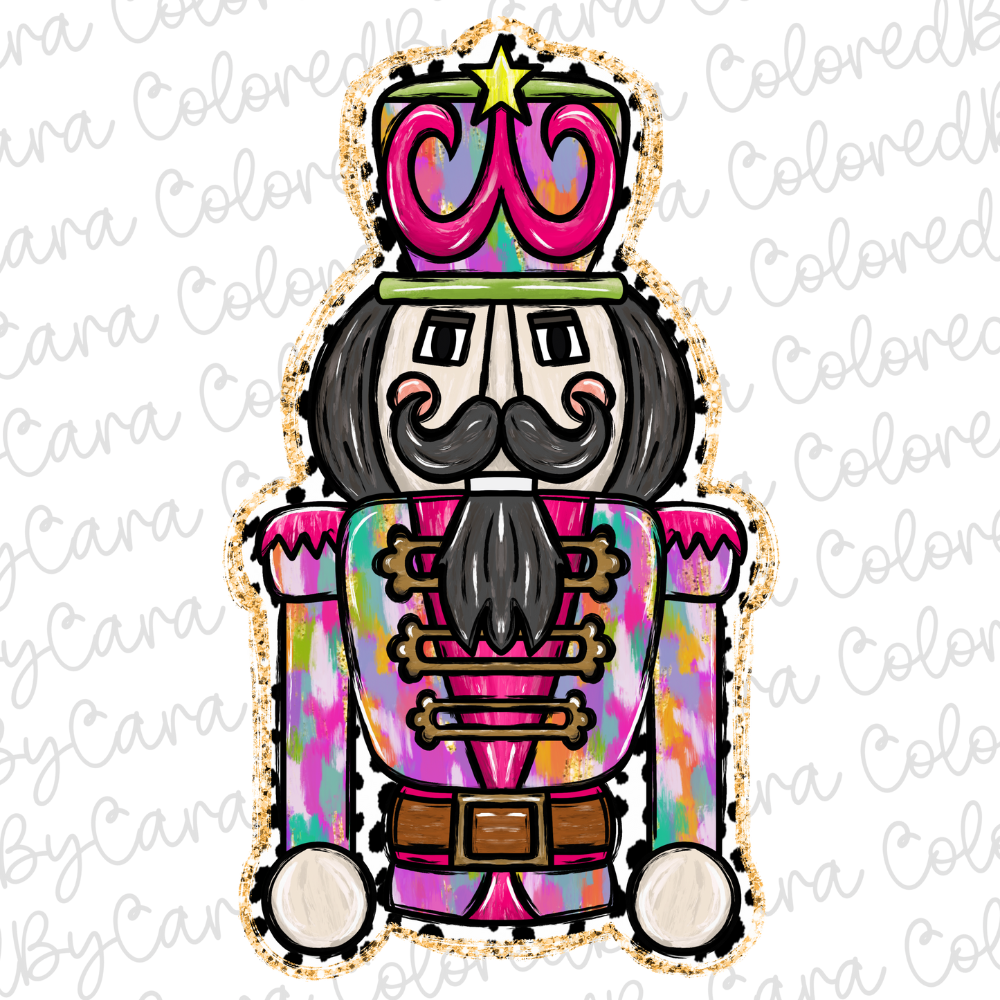 Colorful Nutcracker Christmas PNG File