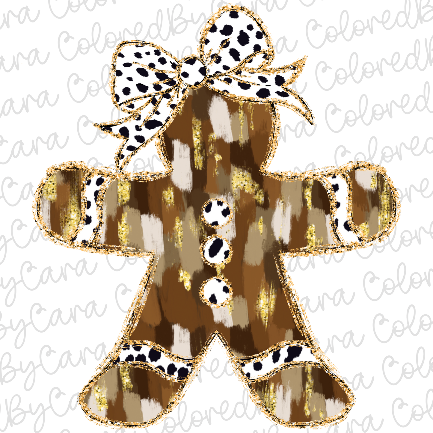 Coquette Gingerbread Man Tree PNG File