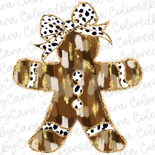 Coquette Gingerbread Man Tree PNG File