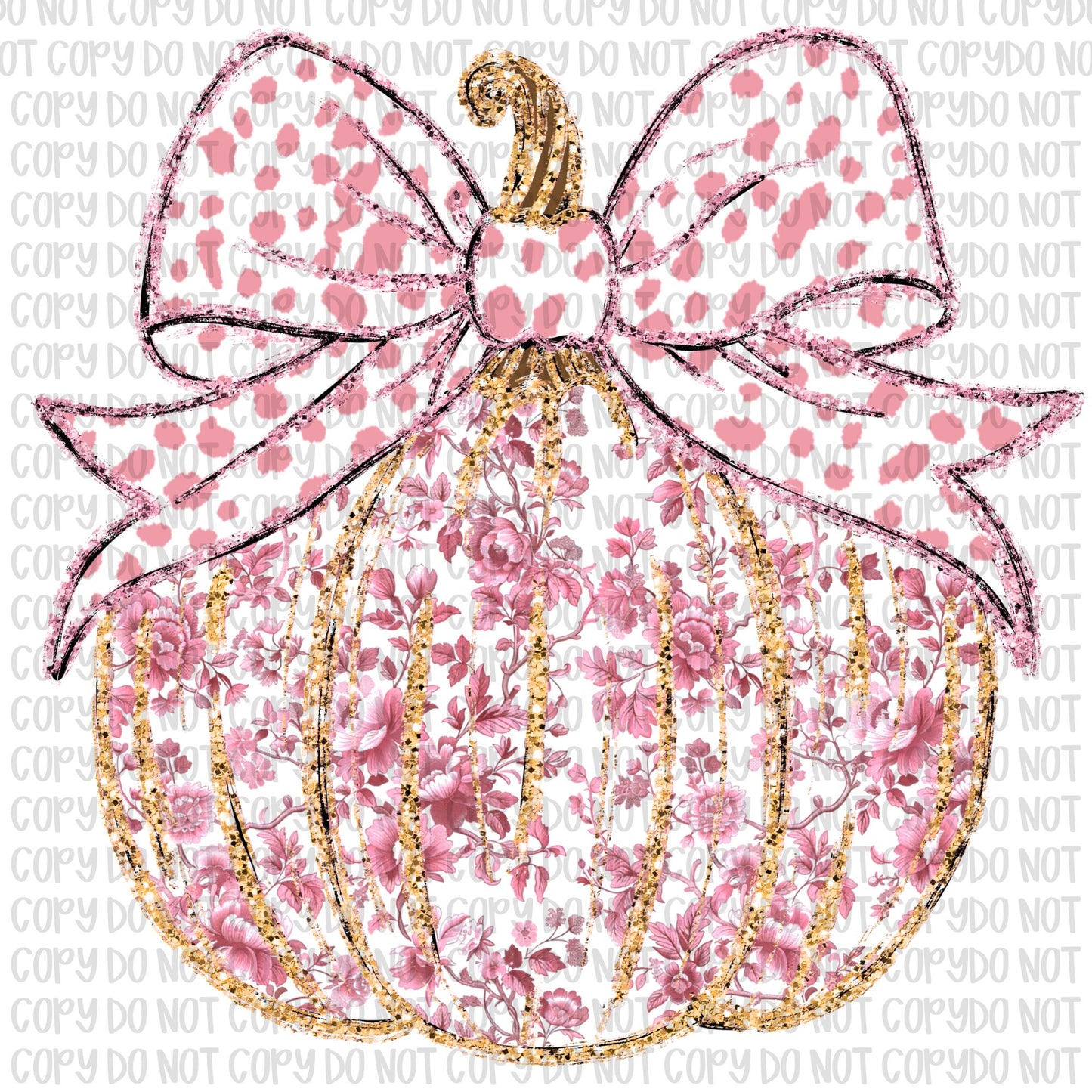Pink Grand Millennial Pumpkin
