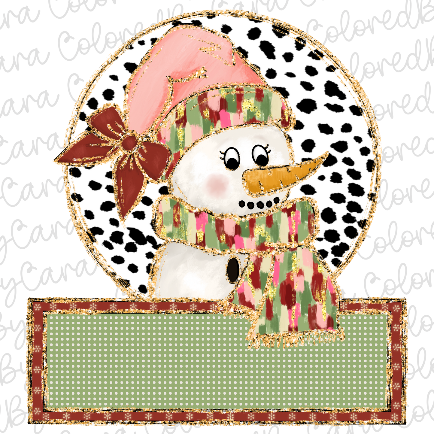 Coquette Snowman PNG File