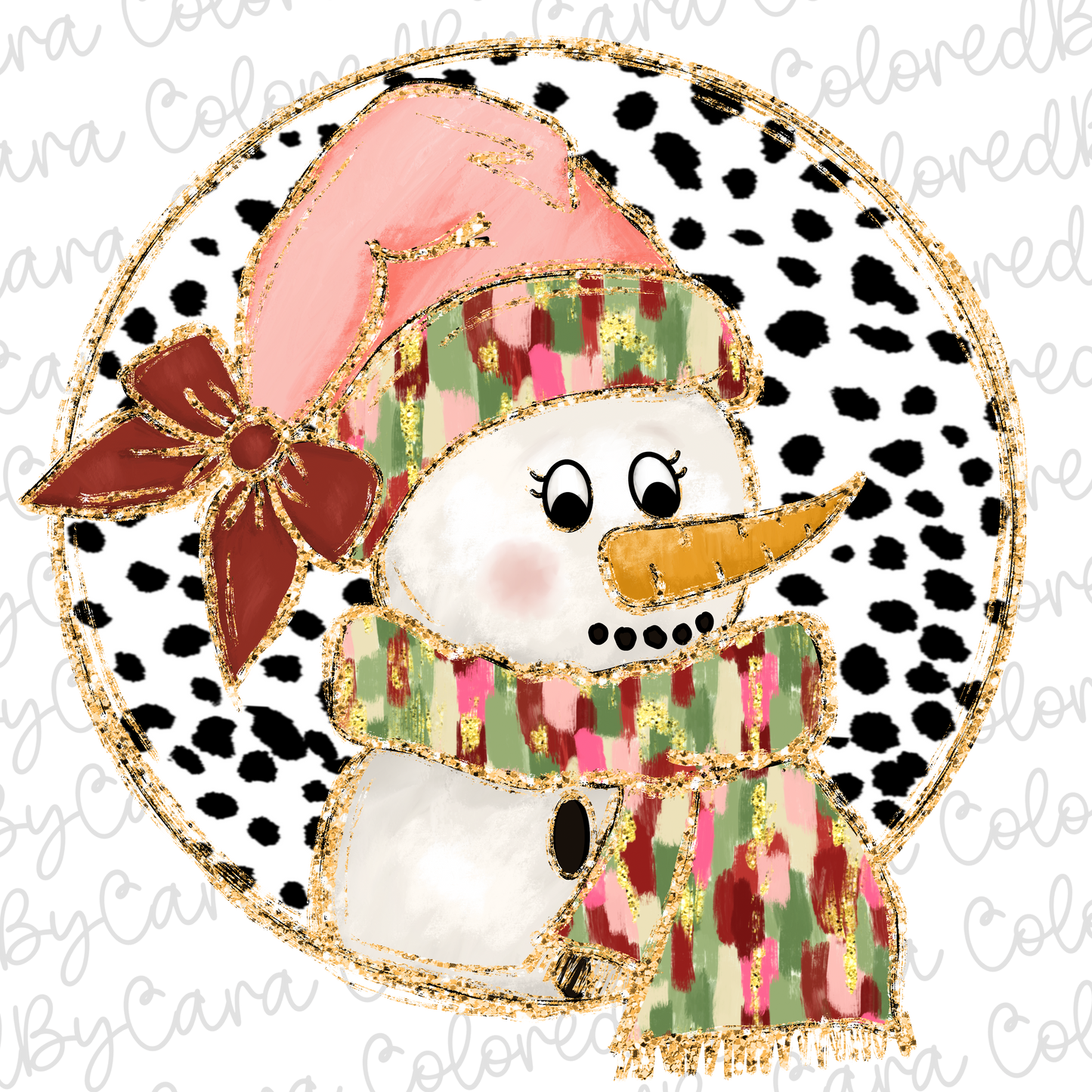 Coquette Snowman PNG File