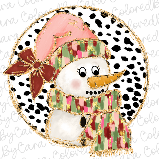 Coquette Snowman PNG File