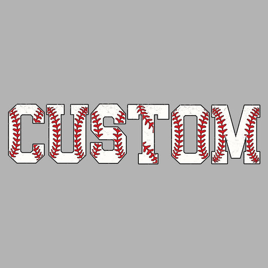Custom Baseball Word- UV DTF STICKER