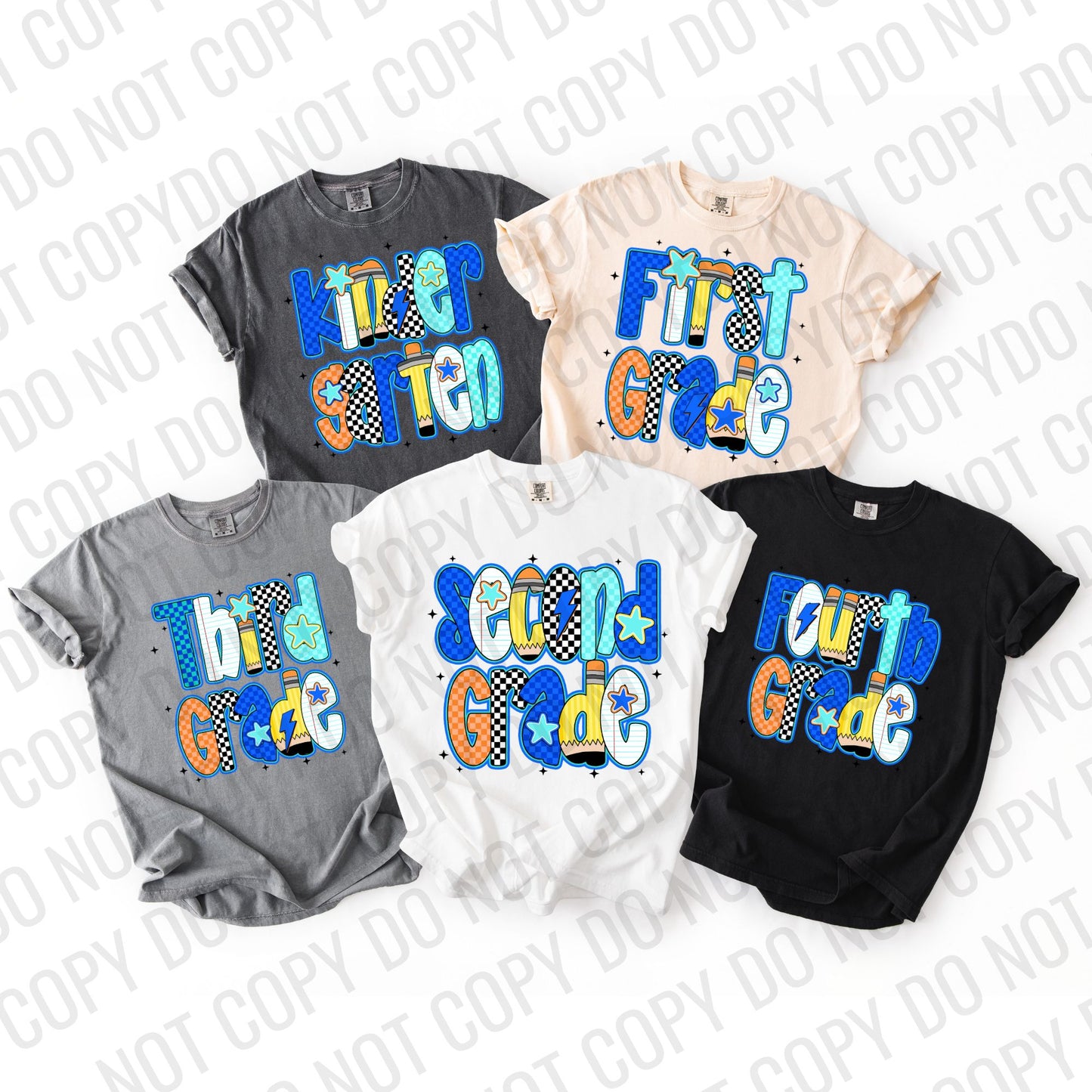 Blue Retro Grade Levels