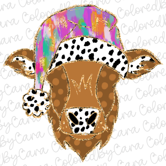 Christmas Cow PNG File