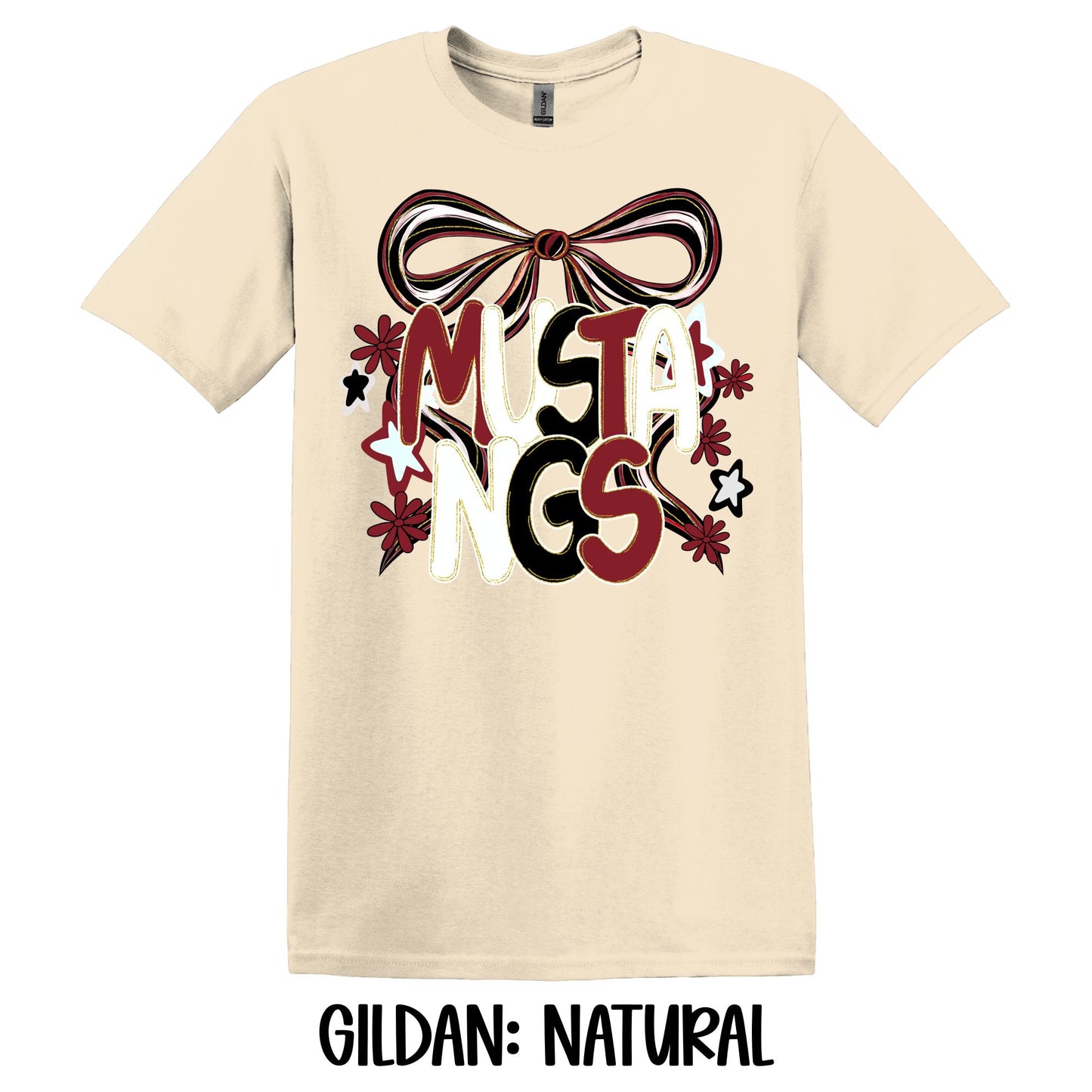 Mustangs Bow- Gildan YOUTH