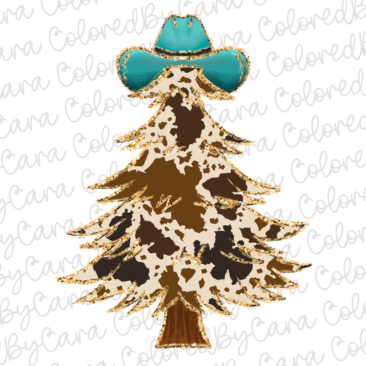 Cowboy Christmas Tree PNG File