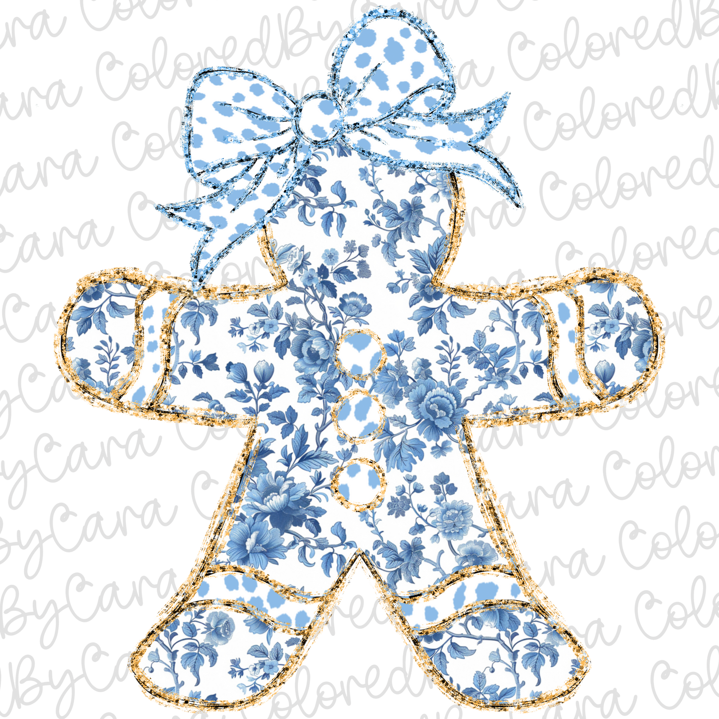 Grand Millennial Gingerbread Man PNG File