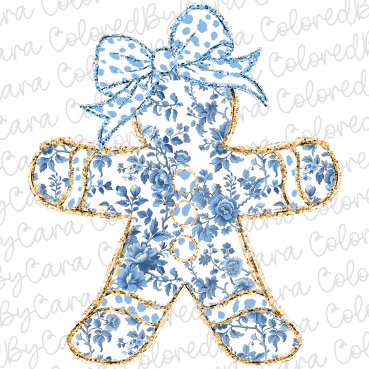 Grand Millennial Gingerbread Man PNG File