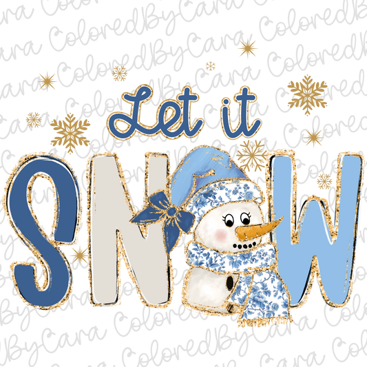 Grand Millennial Let It Snow PNG File