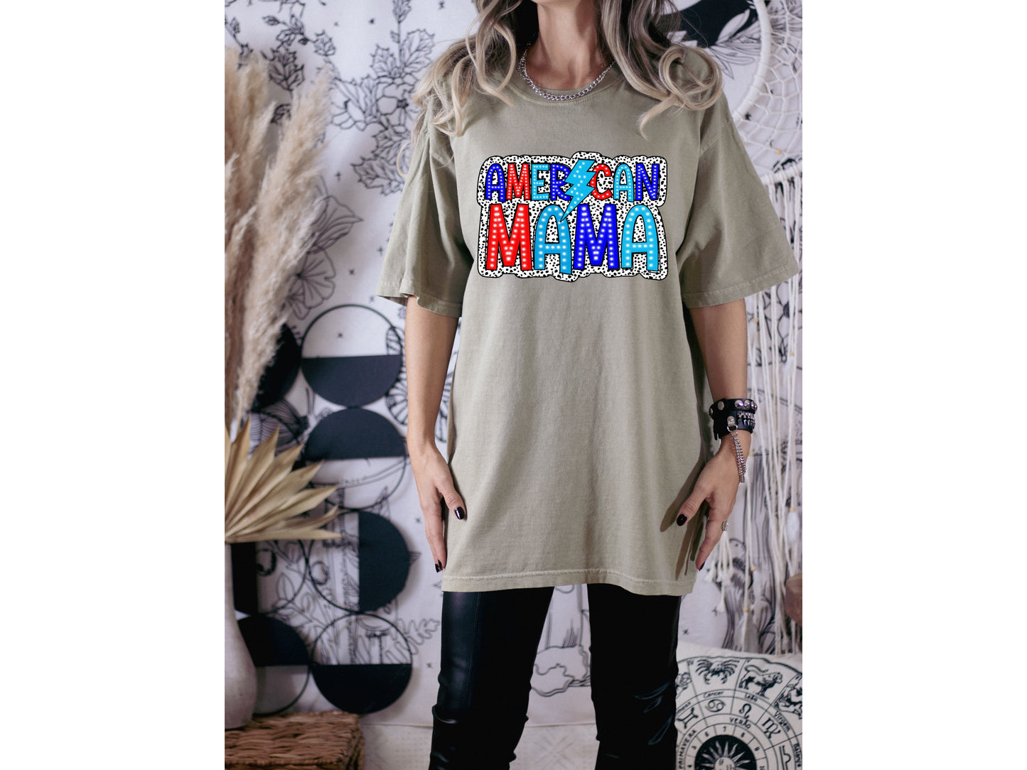 America Mama Dalmatian T-Shirt