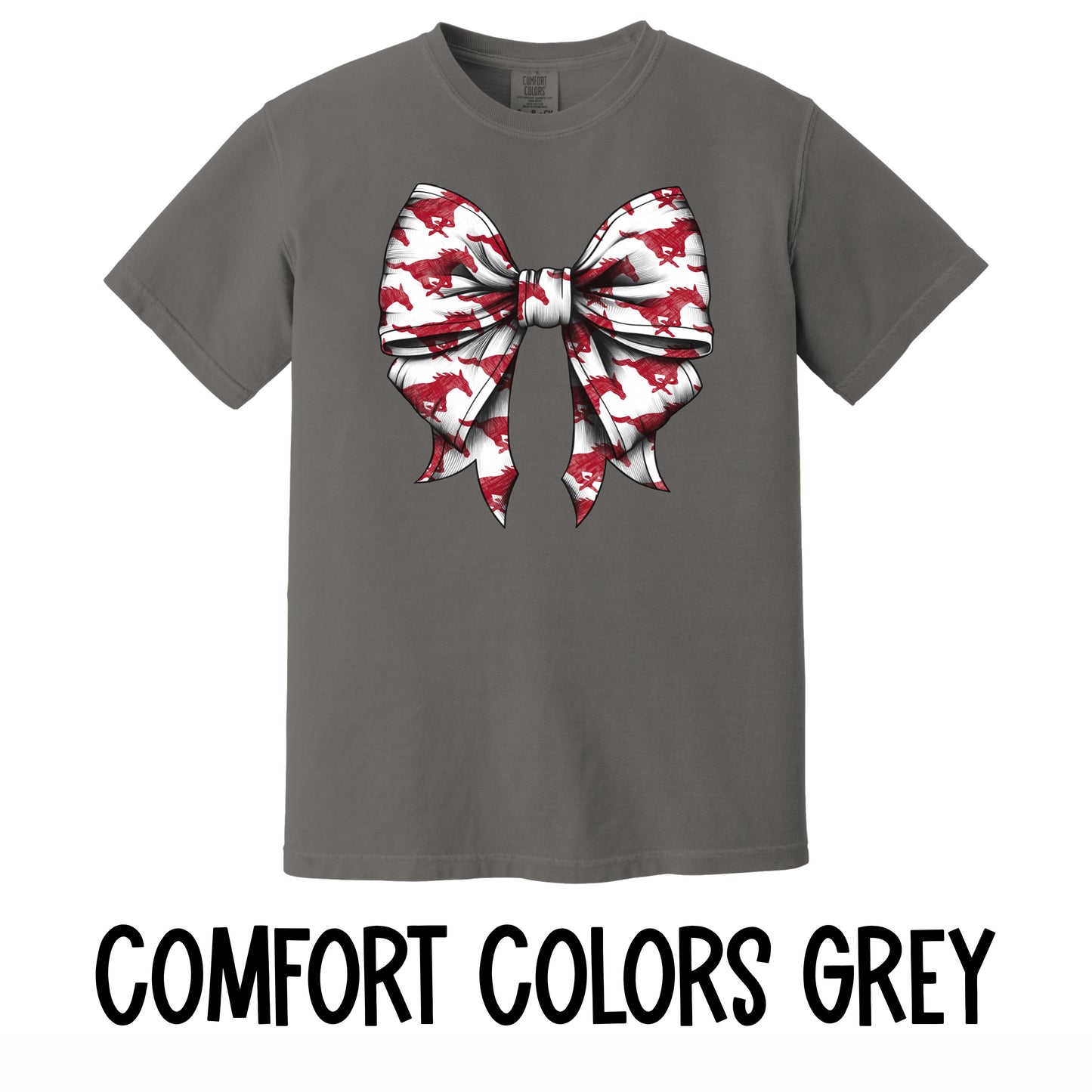 Mustangs bow~Comfort Colors