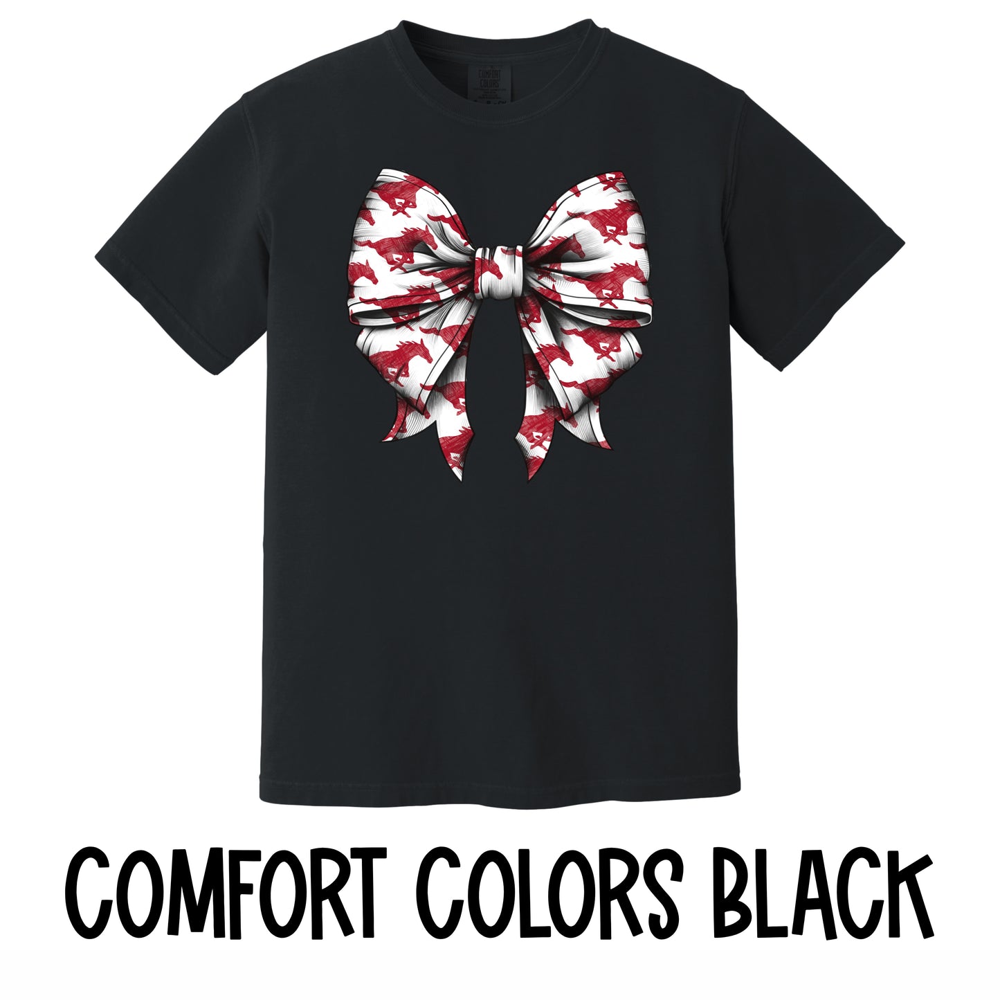 Mustangs bow~Comfort Colors