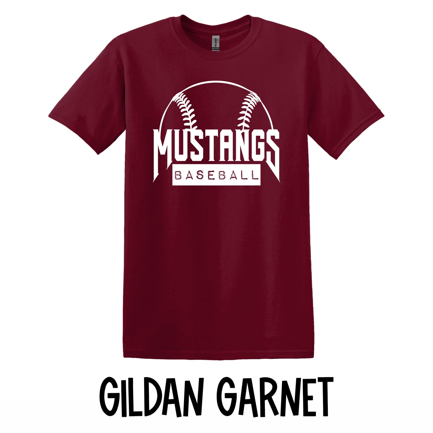 Mustangs Baseball T-Shirt~Gildan Youth