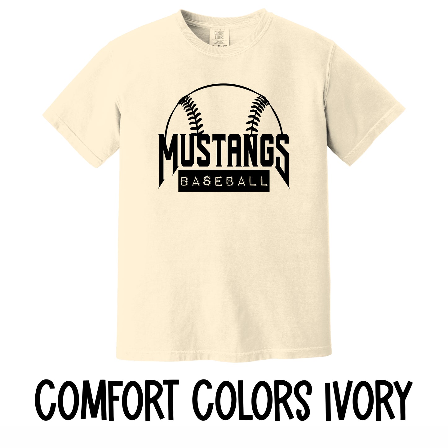 Mustangs Baseball T-Shirt~Comfort Colors