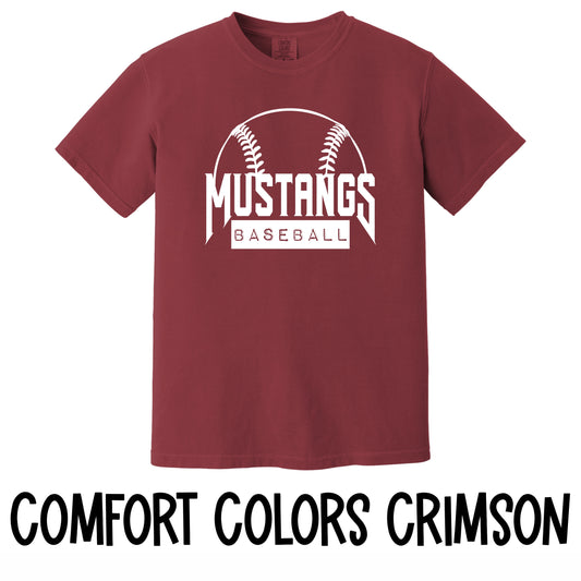 Mustangs Baseball T-Shirt~Comfort Colors