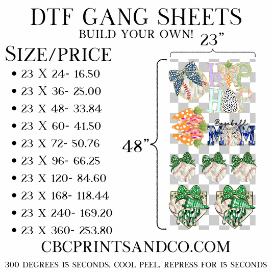 23" Gang Sheet Builder