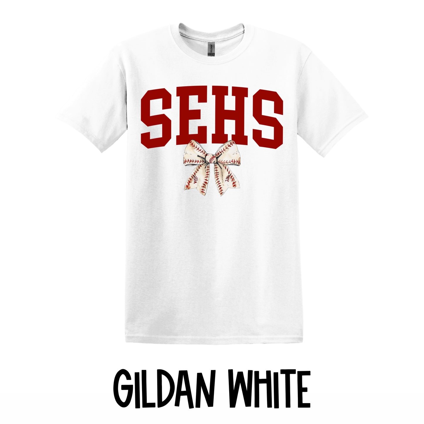 SEHS Coquette Baseball Bow T-Shirt~Gildan Youth