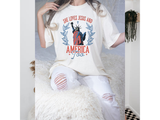 Loves Jesus & America T-Shirt