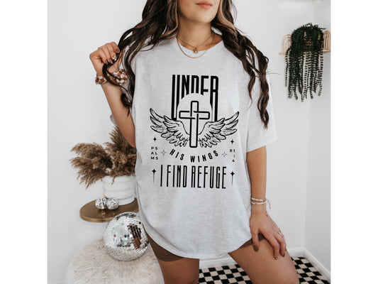 Under His Wings Christian T-Shirt