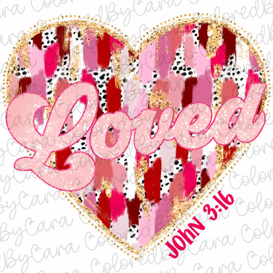 Loved John 3:16 png