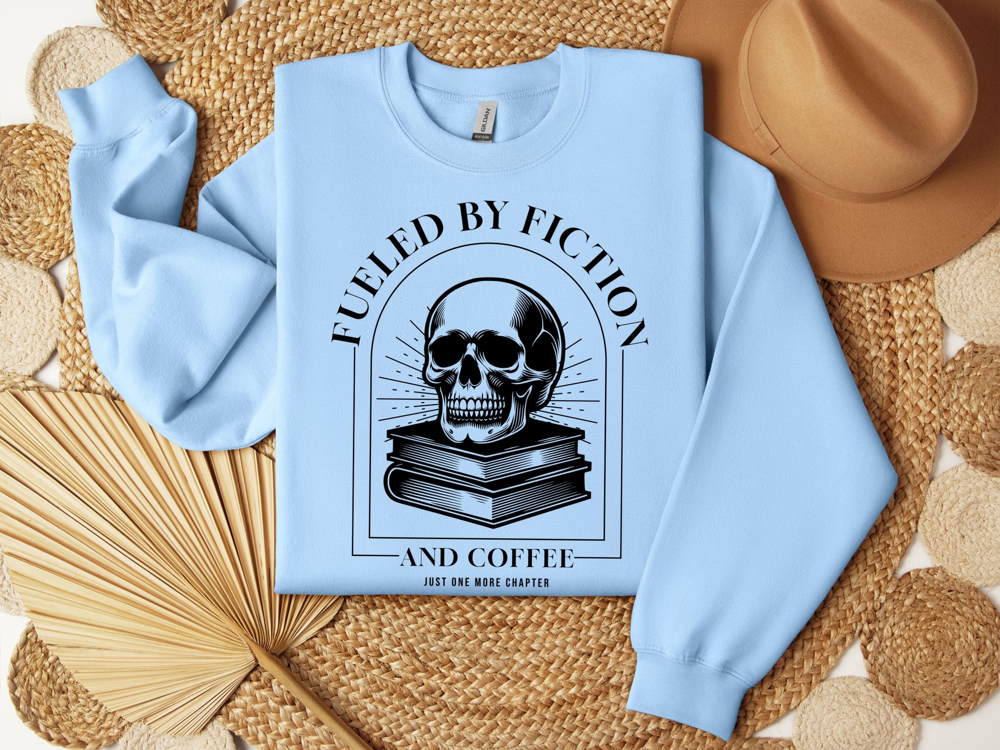 Fueled By Fiction Sweatshirt blue front 