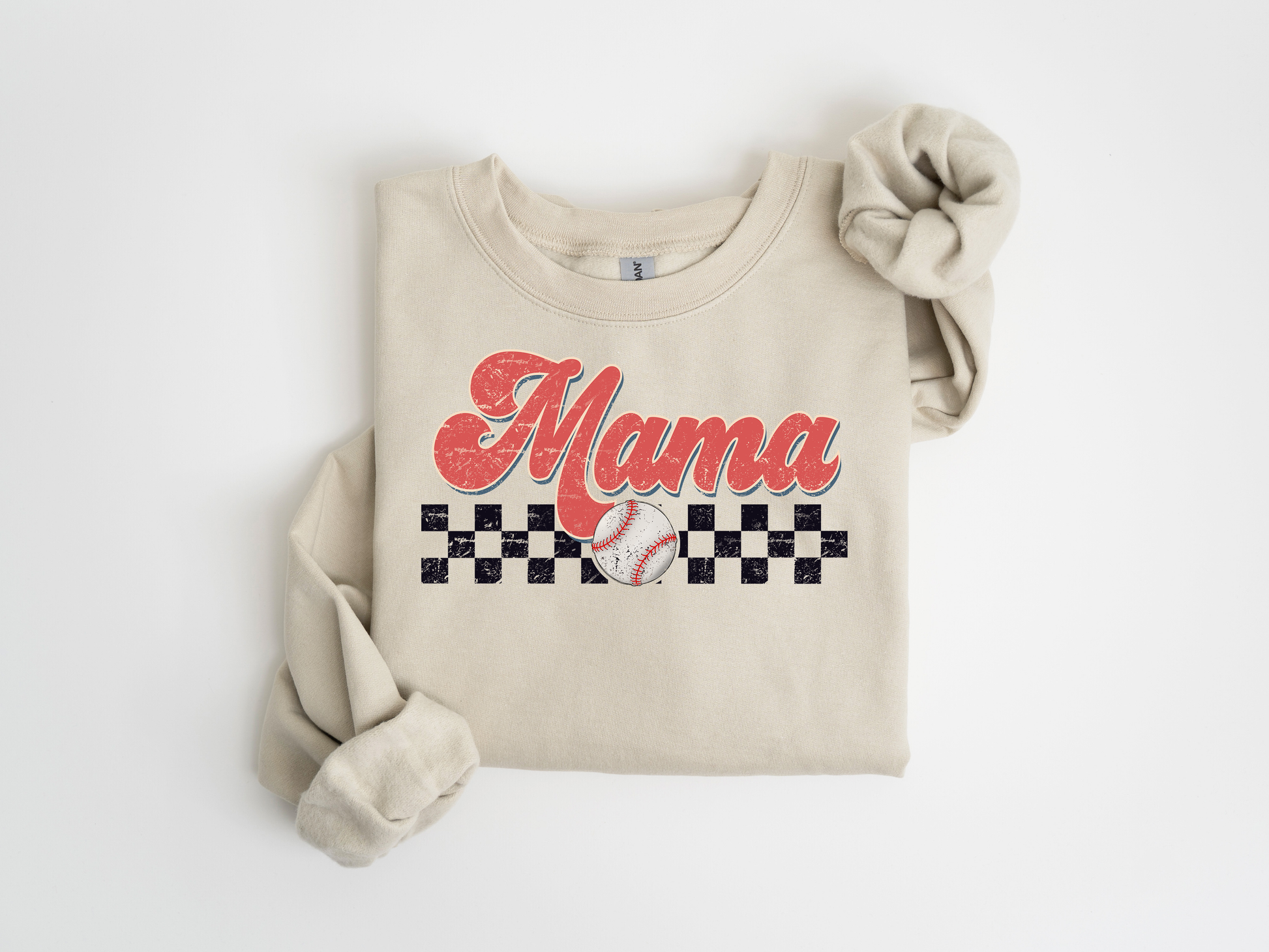 Red Baseball Mom Crewneck ivory from 