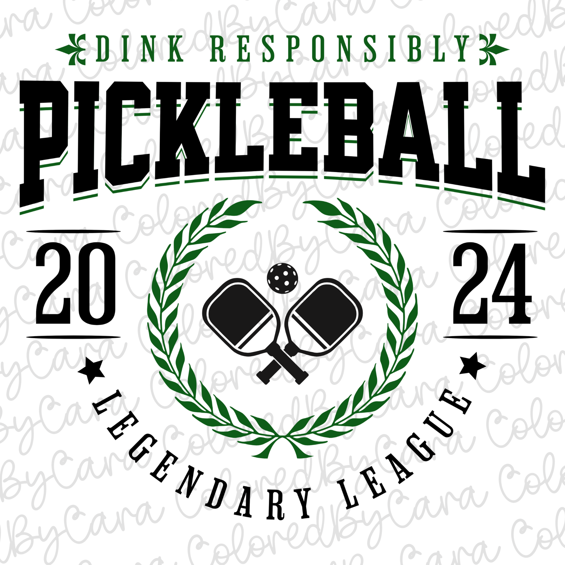 Dink Responsibly Pickleball Sweatshirt design details 