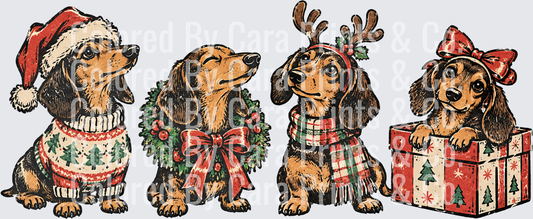 Christmas Dachshunds