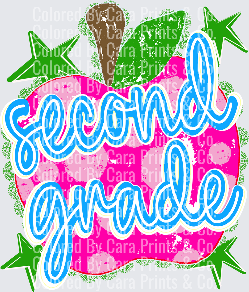 Preppy Apple Second Grade