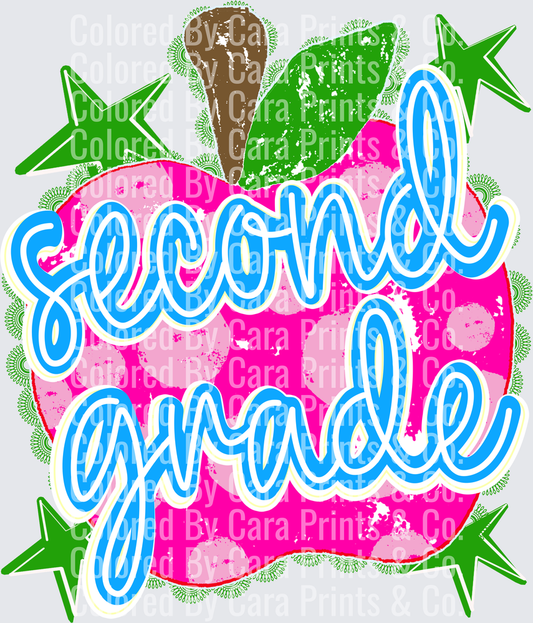 Preppy Apple Second Grade