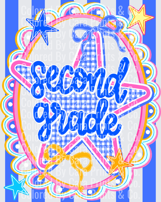 Preppy Blue Second Grade