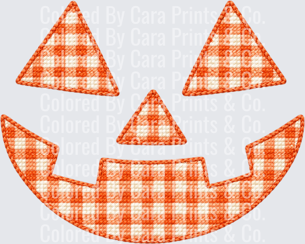 orange faux stitch