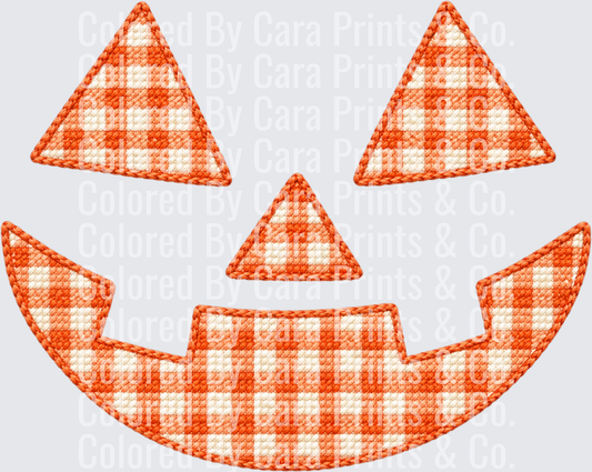 orange faux stitch