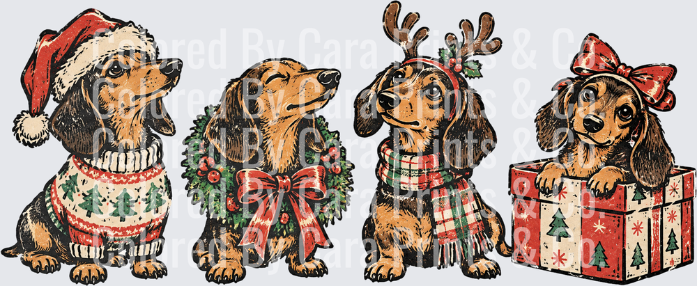 Christmas Dachshunds
