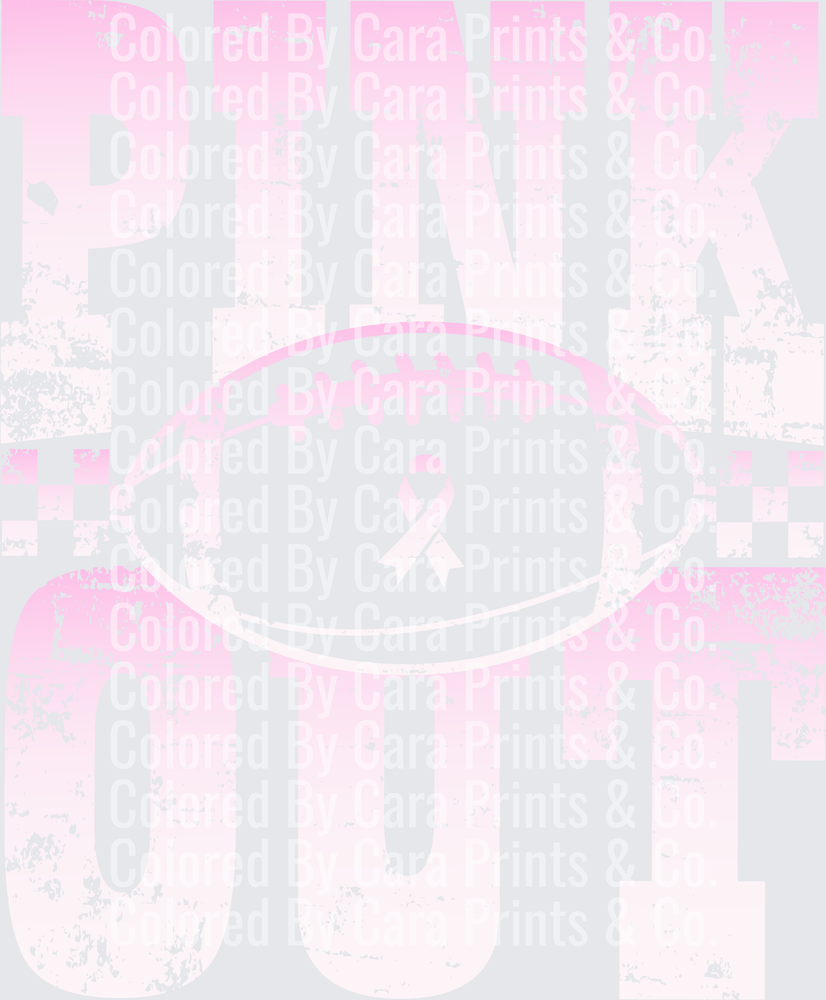 Pink Out Football Distressed