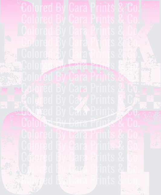 Pink Out Football Distressed