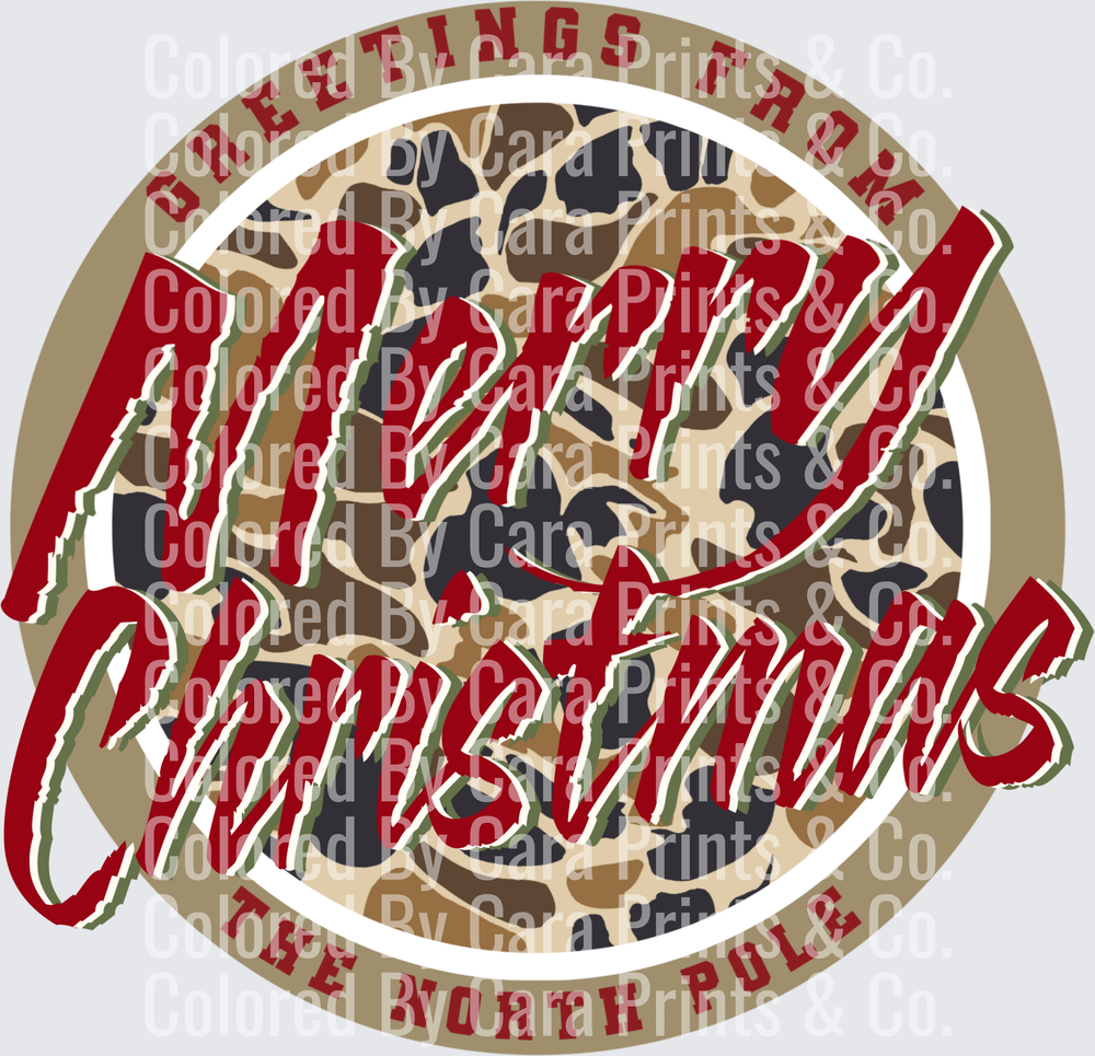 Merry Christmas camo Back