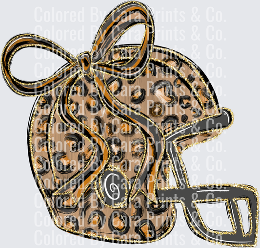 Cheetah_Print_Football_Hemet_Bow_Glitter